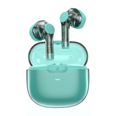Wiwu T12 Şeffaf Tasarımlı Kulak İçi Bluetooth Kulaklık Mavi