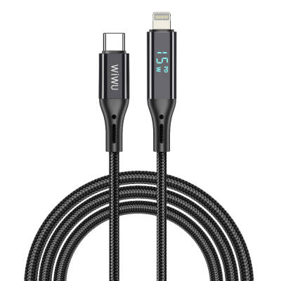 Wiwu Wi-C020 Thor Series 30W Fast Charging Type-C to Lightning Cable 1.2M Grey