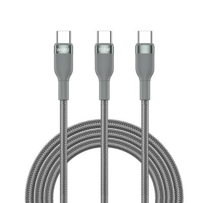 Wiwu Wi-C029 Concise Series 2in1 Type-C PD Data and Charging Cable 100W 1.2M Grey