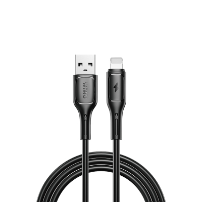 Wiwu Wi-C042E Starlink Serisi USB-A to Lightning Hızlı Şarj Özellikli Data ve Şarj Kablosu 2.4A 1M Siyah