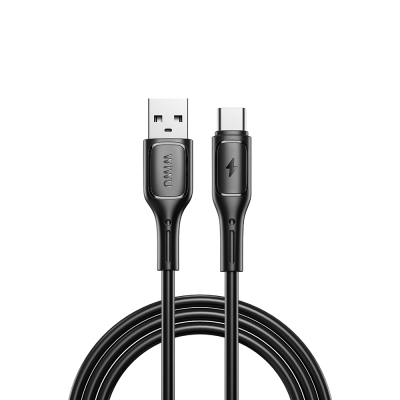 Wiwu Wi-C042E Starlink Serisi USB-A to Type-C Hızlı Şarj Özellikli Data ve Şarj Kablosu 2.4A 1M Siyah