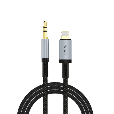 Wiwu Wi-C048 Legend Audio Series Lightning to 3.5mm Aux Audio Cable 1.5M Black