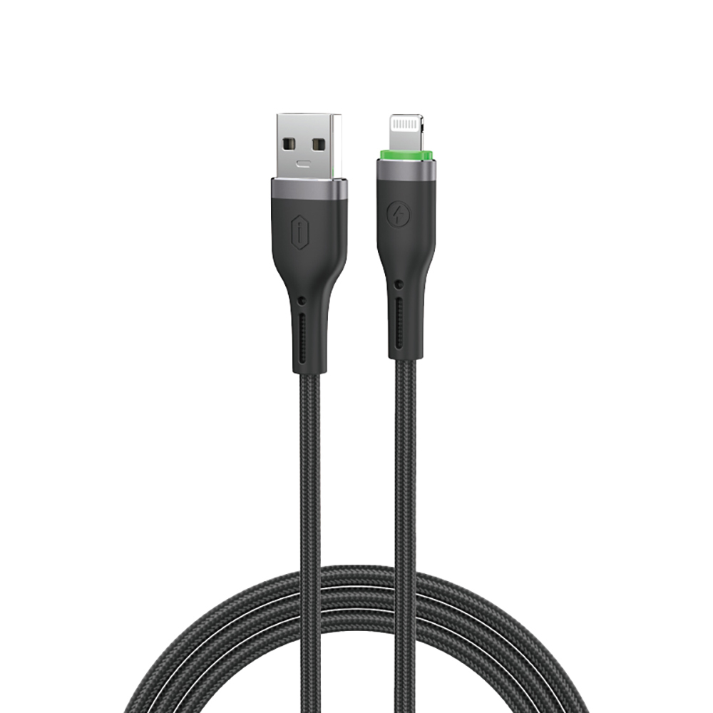 Wiwu Wi-C068 Orginlink Series LED Indicator USB-A to Lightning Fast Charging Data and Charging Cable 1M - 1