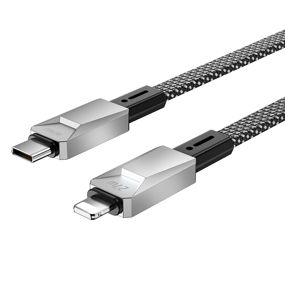 Wiwu Wi-C077 Cyberlink Serisi Type-C to Lightning Hızlı Şarj Özellikli Data ve Şarj Kablosu 27W 1M - 2