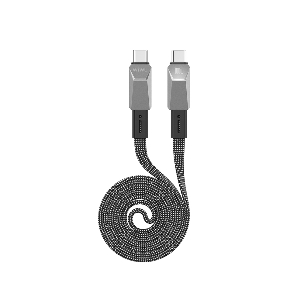 Wiwu Wi-C078 Cyberlink Series Type-C to Type-C PD Fast Charging Data and Charging Cable 100W 1M - 3