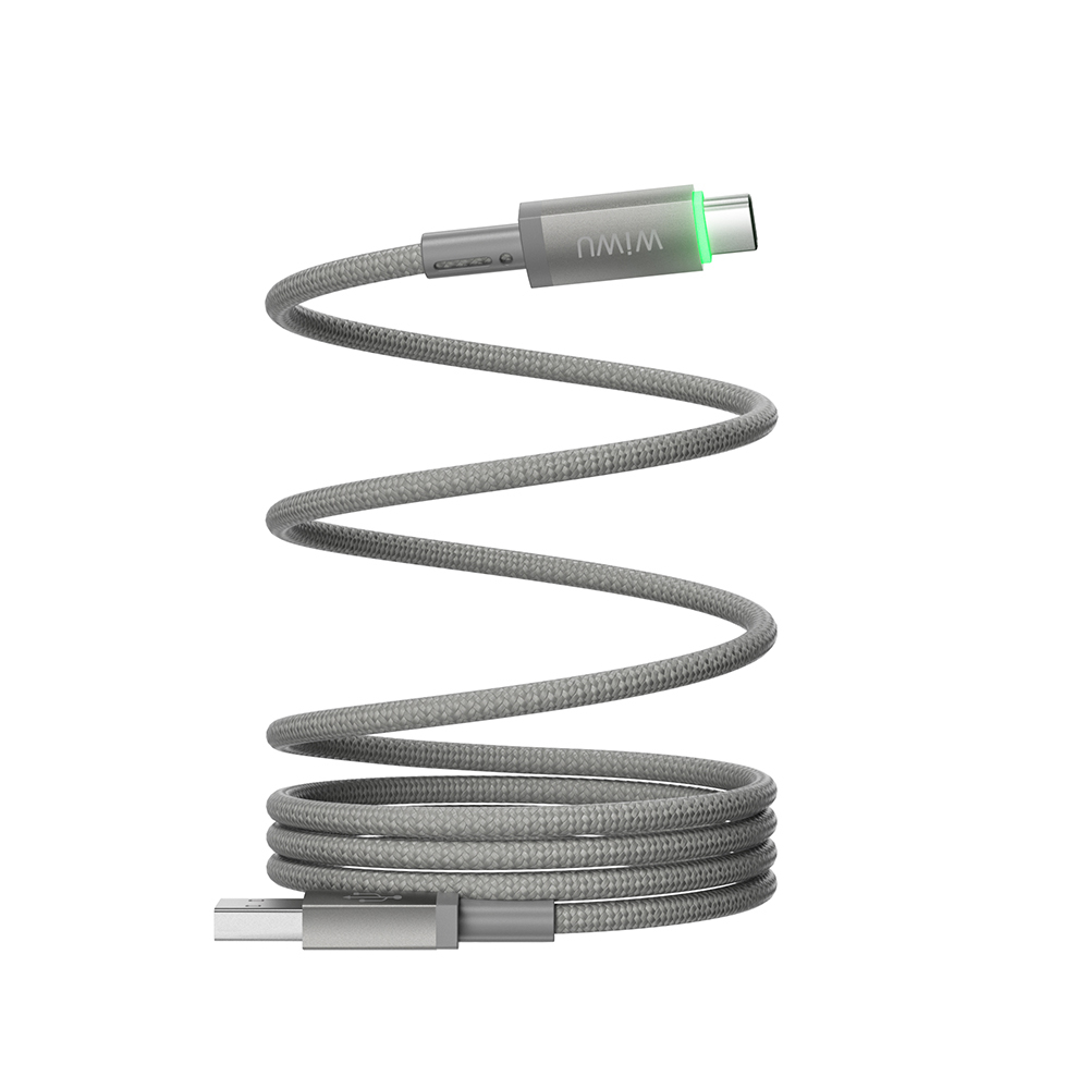 Wiwu Wi-C082 Maglink Series LED Indicator USB-A to Type-C Fast Charging Data and Charging Cable 60W 1M - 4