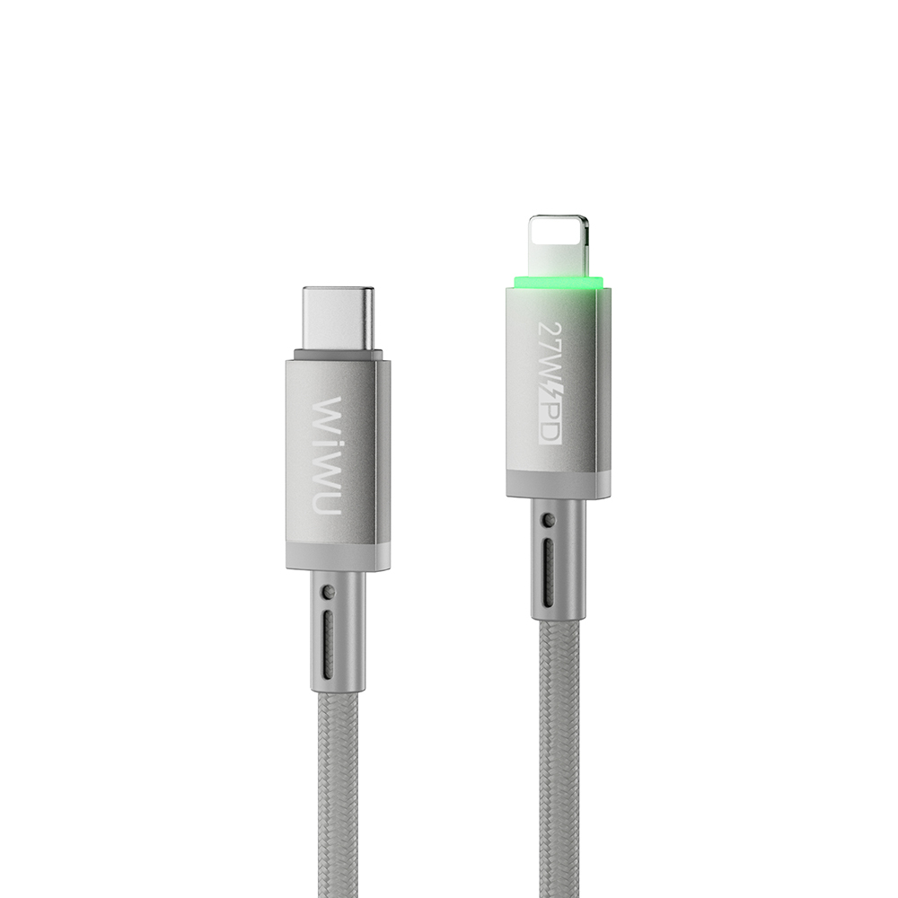 Wiwu Wi-C082 Maglink Series LED Indicator USB-A to Type-C Fast Charging Data and Charging Cable 60W 1M - 5