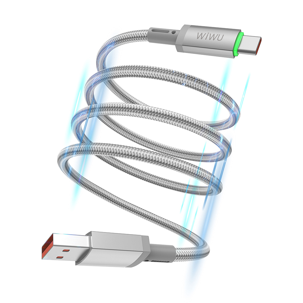 Wiwu Wi-C082 Maglink Serisi LED Göstergeli USB-A to Type-C Hızlı Şarj Özellikli Data ve Şarj Kablosu 60W 1M - 3