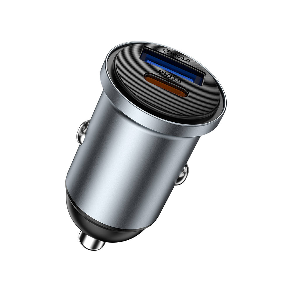 Wiwu Wi-CC030 Nano Lite Series Type-C + USB-A Fast Charging Current Protection Car Charger PD and QC3.0 35W - 7