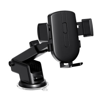 Wiwu Wi-CH054 Gentleman Series Automatic Mechanism Extendable Telescopic Suction Cup Design Car Phone Holder Black