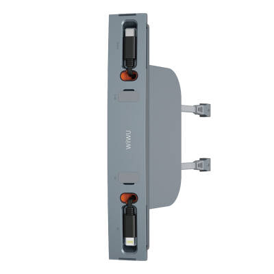 Wiwu Wi-DS001 Tesla Uyumlu Type-C Lightning USB-A Akıllı Araç İçi Şarj İstasyonu 60W Gri