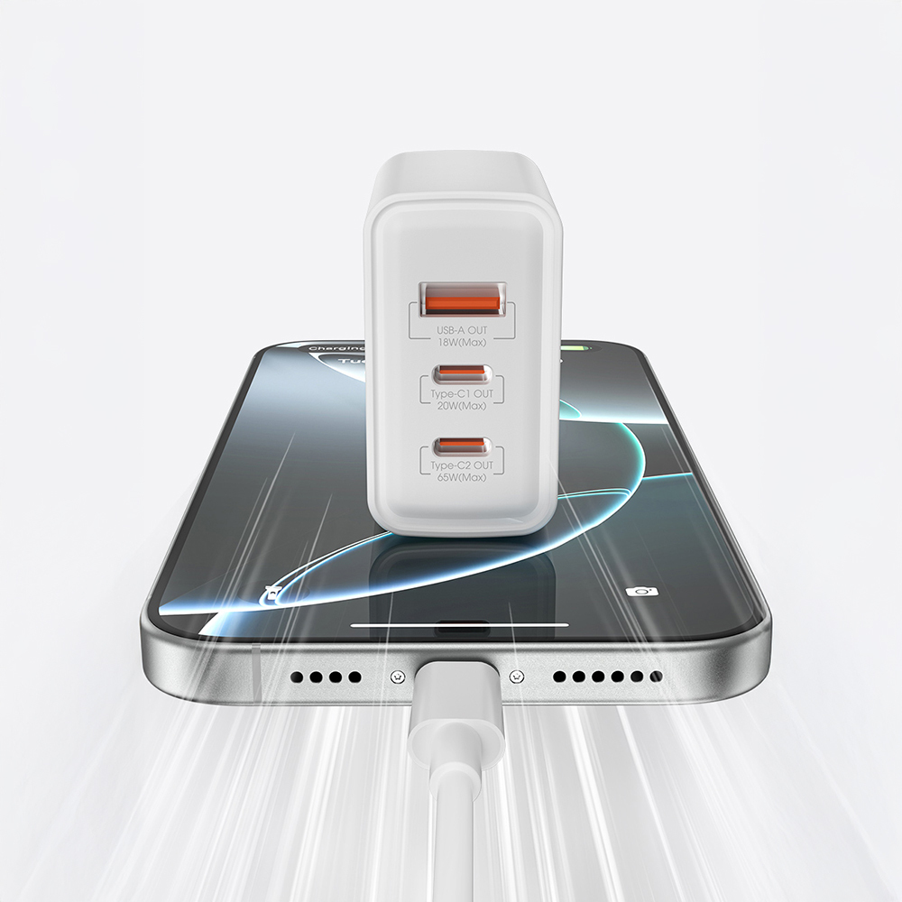Wiwu Wi-G005 Essen Serisi GaN Tech PD Hızlı Şarj Özellikli Şarj Başlığı 65W - 8