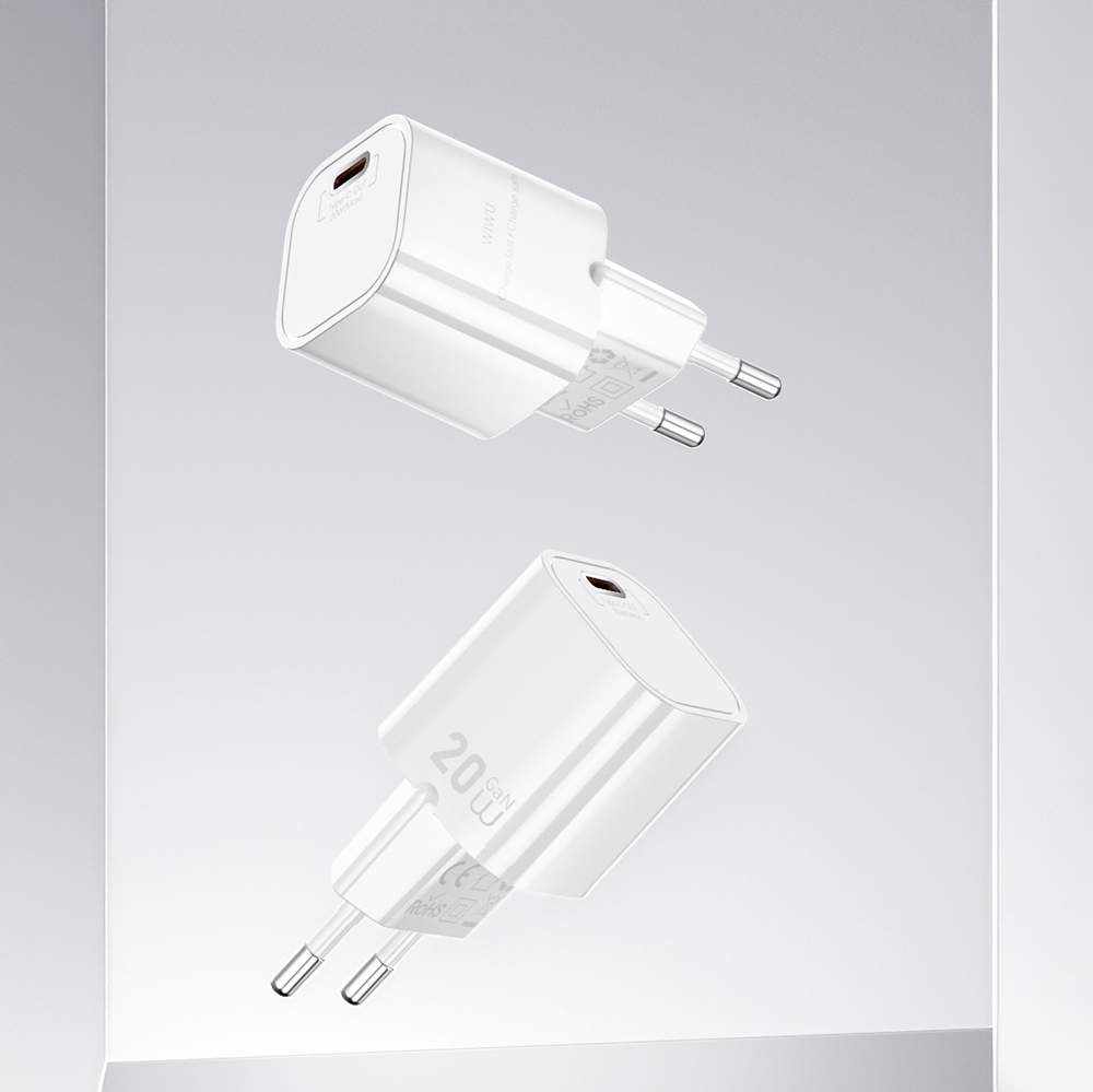 Wiwu Wi-G014 Cube Serisi GaN Tech PD Hızlı Şarj Özellikli Mini Şarj Başlığı 20W - 5