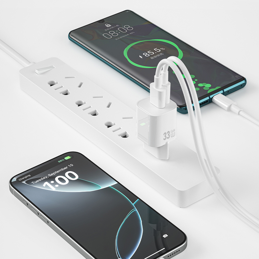 Wiwu Wi-G017 Cube Serisi Type-C PD & USB-A GaN Tech PD Hızlı Şarj Özellikli Mini Şarj Başlığı 33W - 7