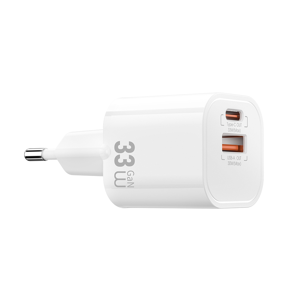 Wiwu Wi-G017 Cube Serisi Type-C PD & USB-A GaN Tech PD Hızlı Şarj Özellikli Mini Şarj Başlığı 33W - 12