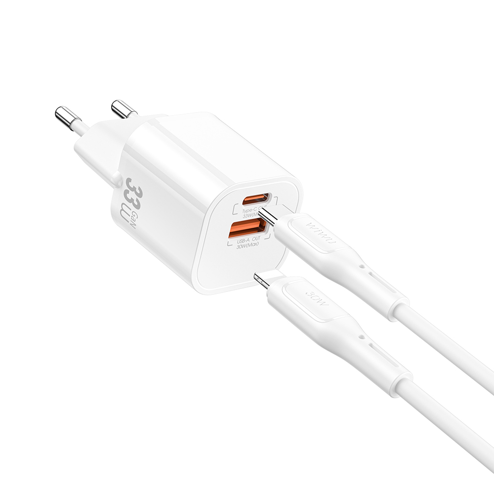 Wiwu Wi-G018 Cube Serisi Type-C to Lightning GaN Tech PD Hızlı Şarj Özellikli Kablolu Şarj Seti 33W - 2
