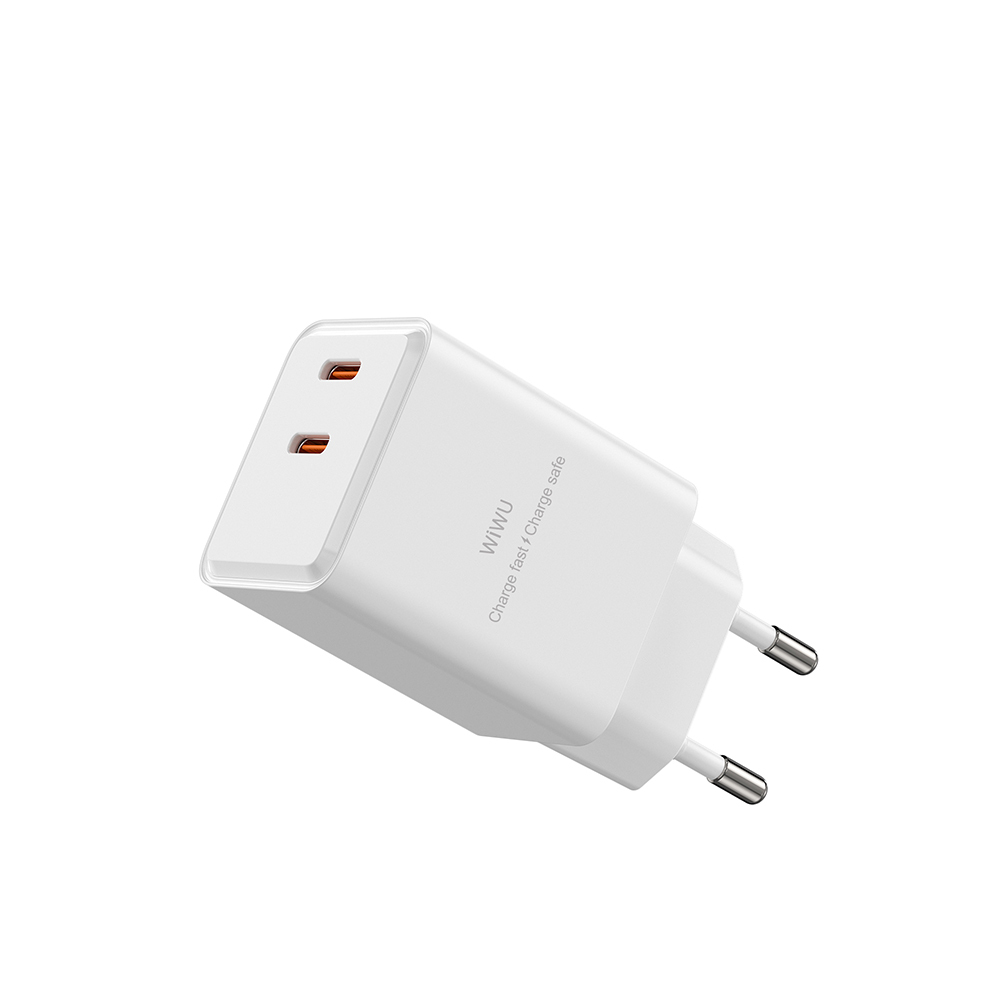 Wiwu Wi-G025 Cube Series Dual Type-C PD GaN Technology Fast Charging Head 47W - 4