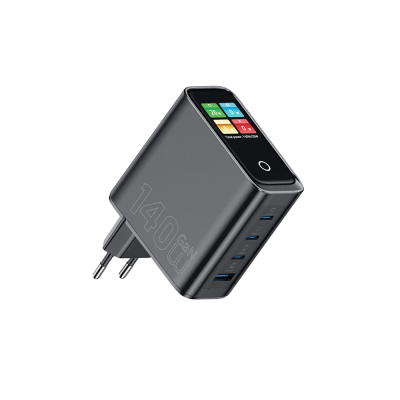 Wiwu Wi-G028 Voyager Series GaN Technology PD/QC Fast Charging Head with TFT Display 140W Black