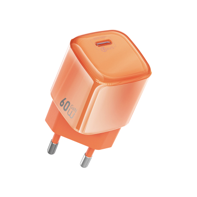 Wiwu Wi-G037 Jade Dynamic Series AVS-enabled GaN Tech PD Fast Charging Head 60W Orange