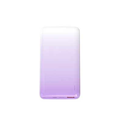 Wiwu Wi-P008 Rainbow LED Light Indicator Colorful Portable Powerbank PD 22.5W 10000mAh Purple