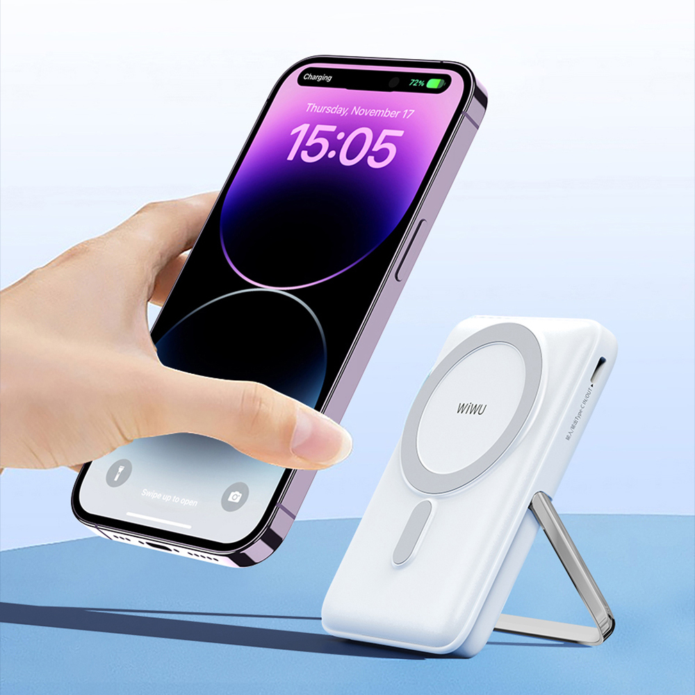 Wiwu Wi-P011 Gentleman Series Wireless Powerbank with LED Light Indicator Stand 10.000mAh 15W - 15
