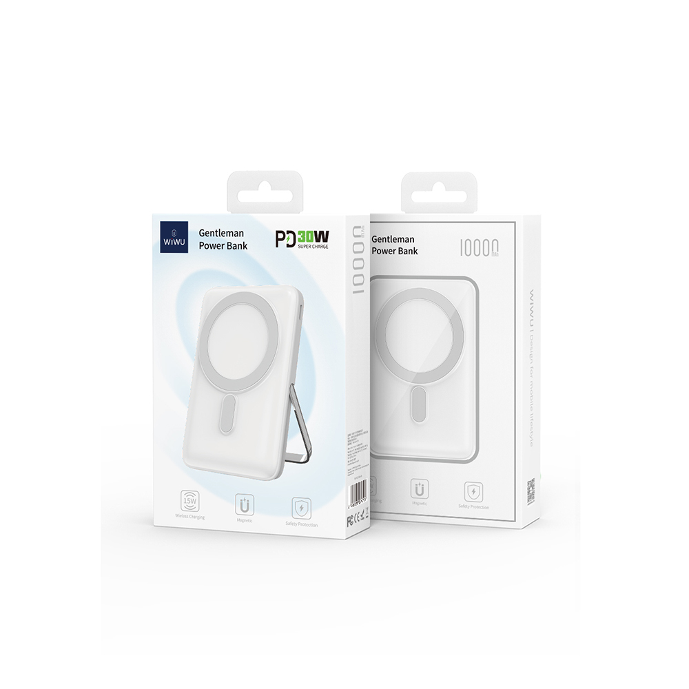 Wiwu Wi-P011 Gentleman Series Wireless Powerbank with LED Light Indicator Stand 10.000mAh 15W - 17