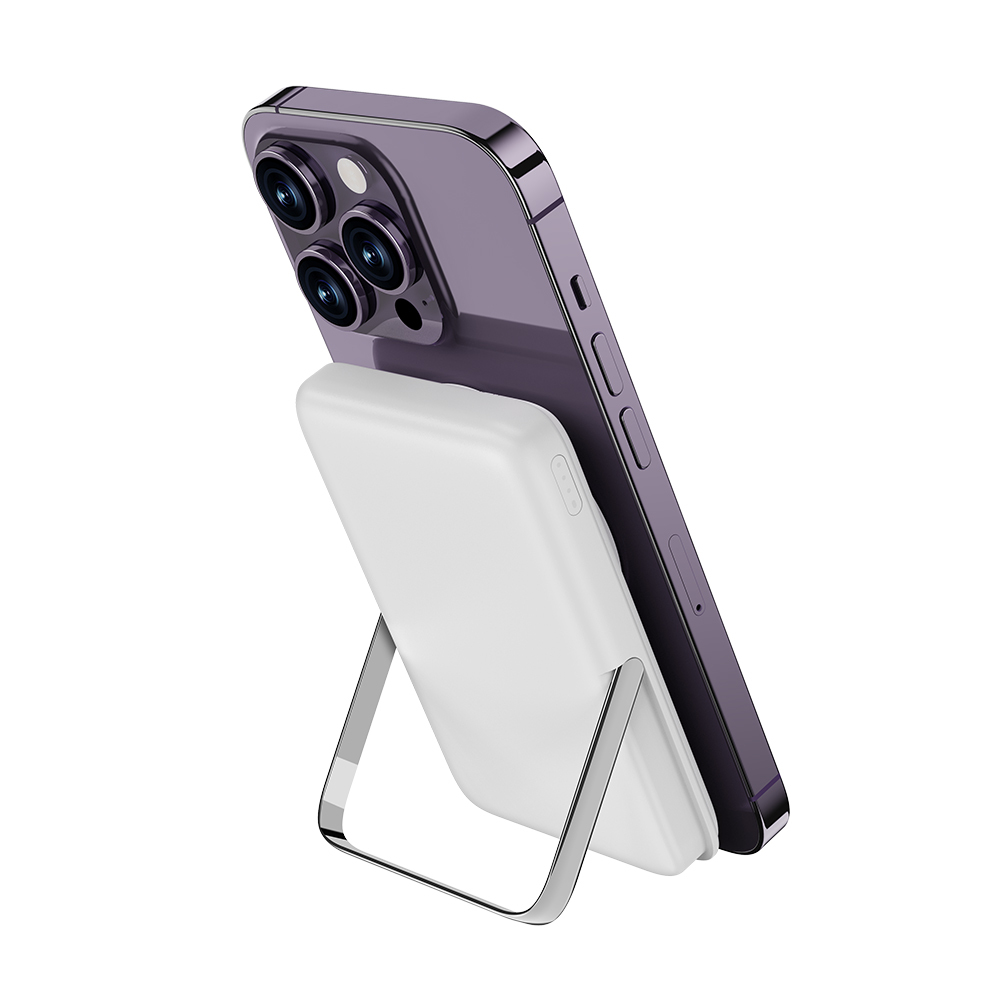 Wiwu Wi-P011 Gentleman Serisi LED Işık Göstergeli Standlı Kablosuz Powerbank 10.000mAh 15W - 12