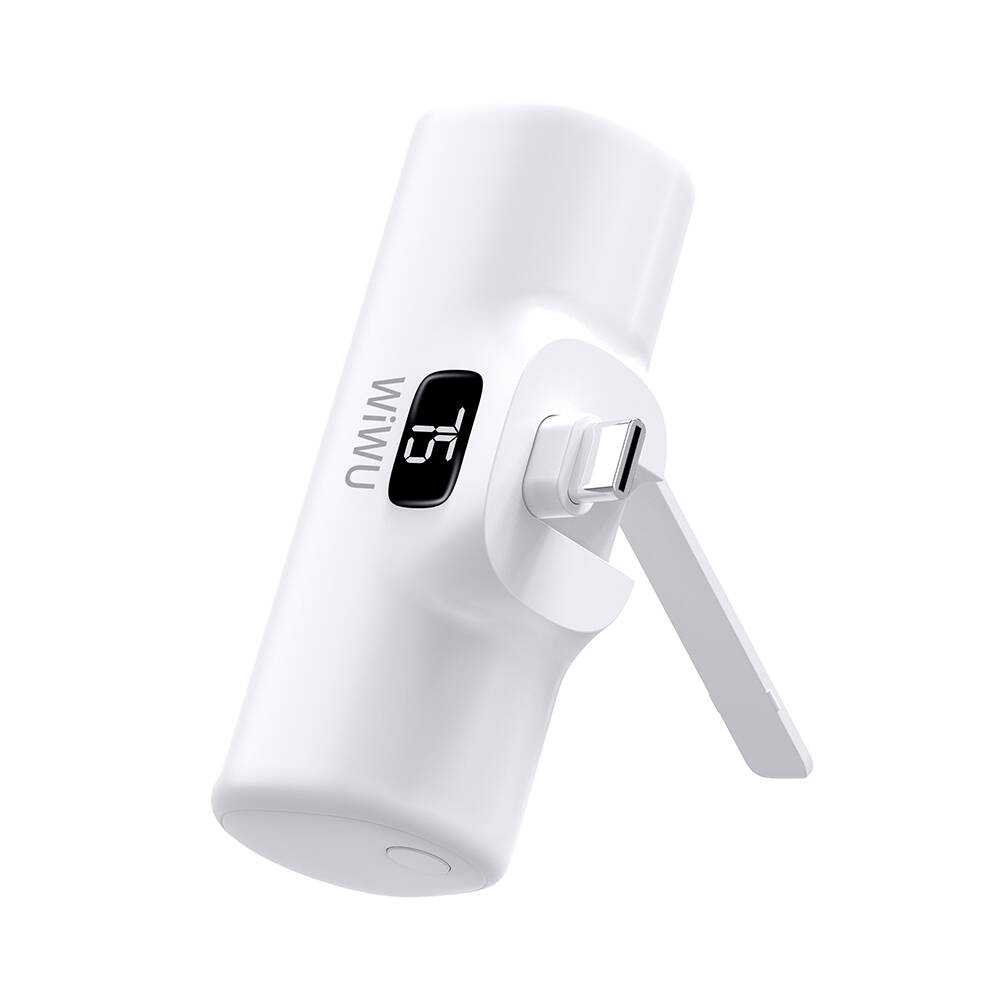 Wiwu Wi-P017 Capsule Series 2in1 Mini Portable Type-C Powerbank with Stand 5000mAh - 4