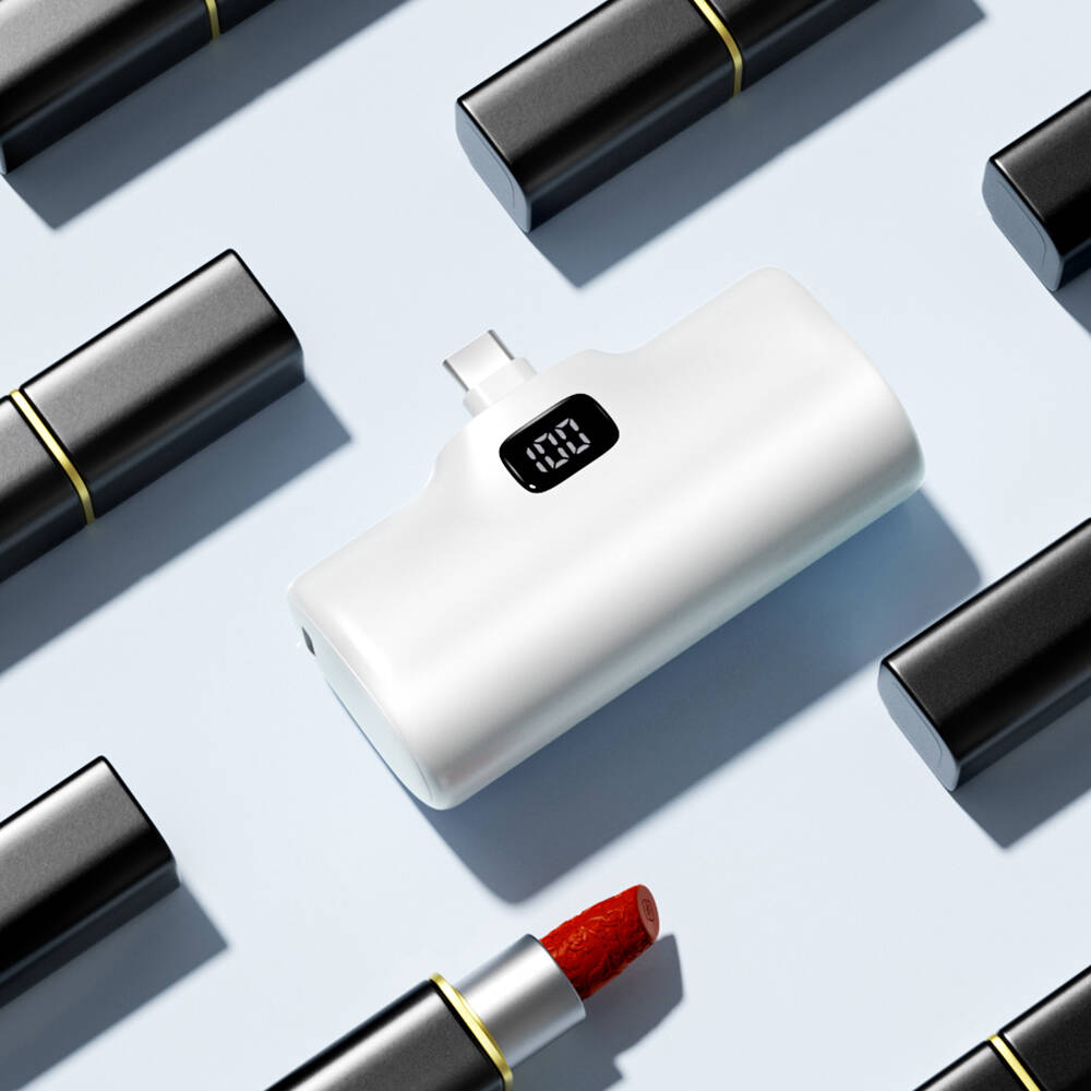 Wiwu Wi-P017 Capsule Series 2in1 Mini Portable Type-C Powerbank with Stand 5000mAh - 9