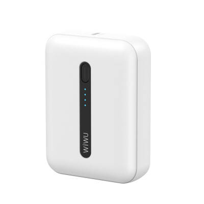 Wiwu Wi-P033 LED Light Indicator Portable Mini Powerbank 10000mAh White