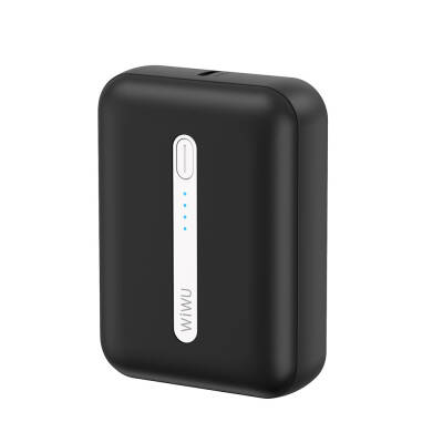 Wiwu Wi-P033 LED Light Indicator Portable Mini Powerbank 10000mAh Black