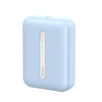 Wiwu Wi-P033 LED Light Indicator Portable Mini Powerbank 10000mAh Blue