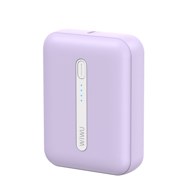 Wiwu Wi-P033 LED Light Indicator Portable Mini Powerbank 10000mAh Purple