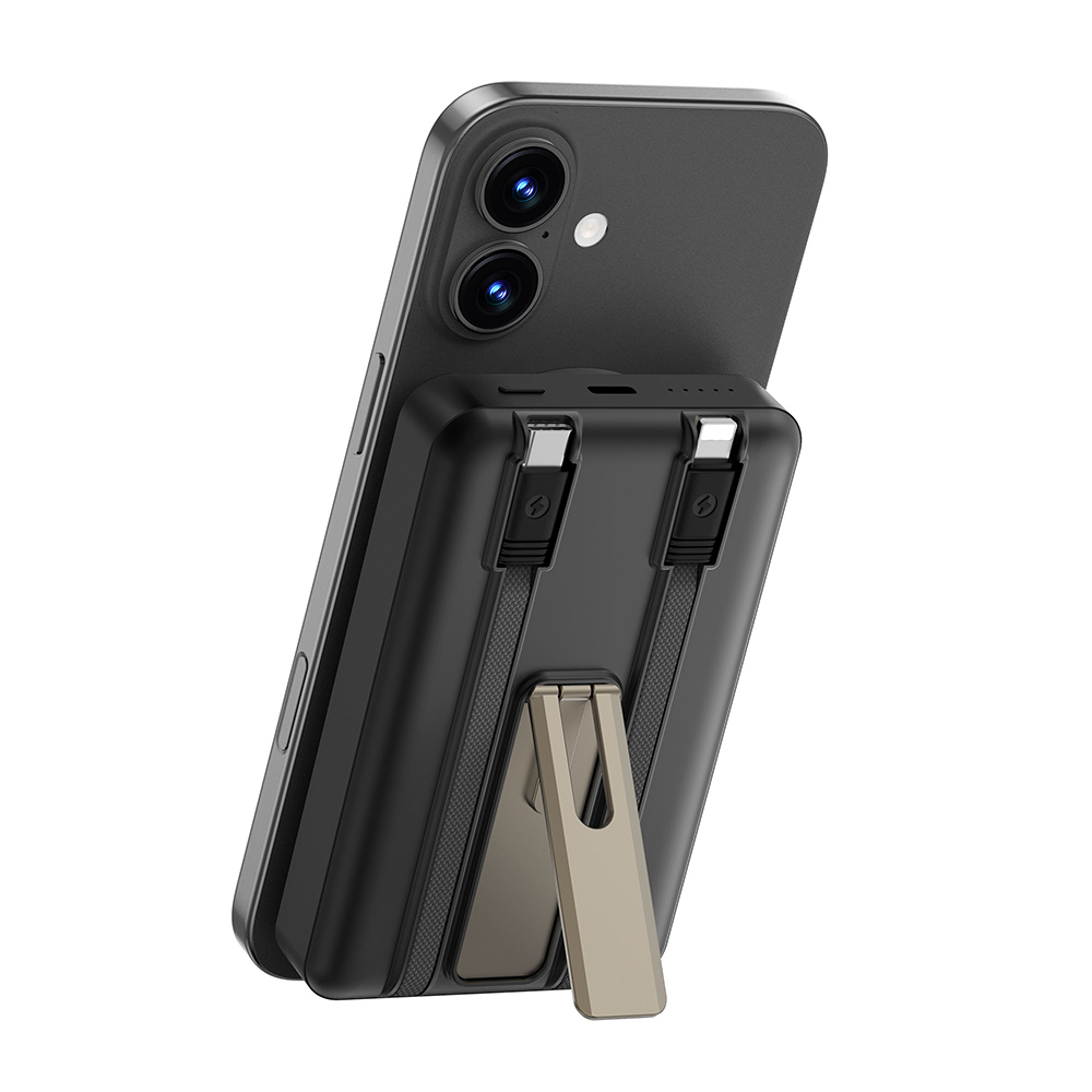 Wiwu Wi-P056 Taşınabilir Wireless Şarj ve PD Hızlı Şarj Özellikli Powerbank 15W 10000mAh - 2