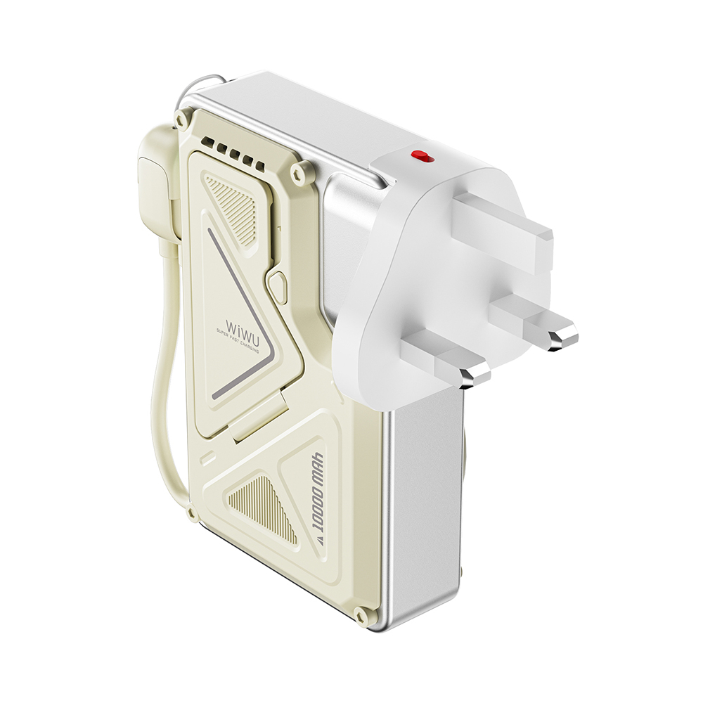 Wiwu Wi-P057 Knight Series Portable Wireless Type-C and Lightning Cable PD Power Bank with Stand 35W 10000mAh - 4