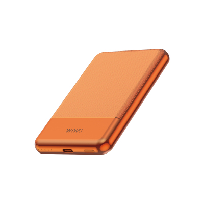 Wiwu Wi-P088 PD 20W Wireless Power Bank 5000mAh 15W with LED Light Indicator Orange