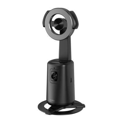 Wiwu Wi-SE010 Live Broadcast 360° Rotatable Smart Face Recognition Tracking Featured Magnetic Gimbal Stabilizer Stand Black