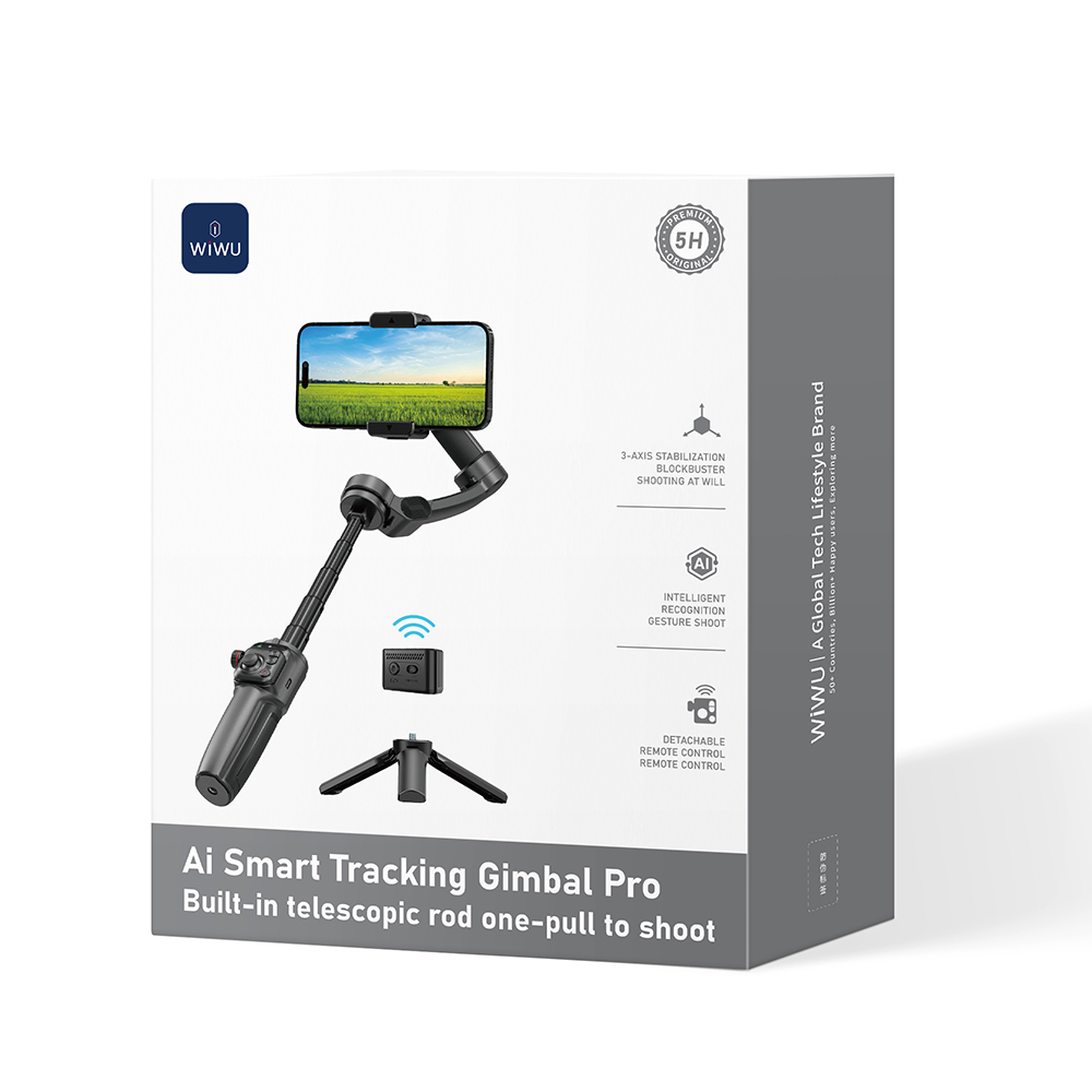Wiwu Wi-SE016 Artificial Intelligence-Powered Live Broadcast Fill Light Gimbal Stabilizer - 9