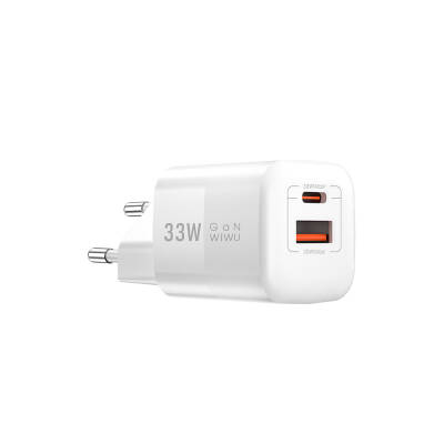 Wiwu Wi-U008 GaN Tech PD QC 3.0 Travel Charging Head with Fast Charging 33W White