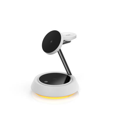 Wiwu Wi-W002 3in1 Magnetic Wireless Charging Stand with Fast Charging White