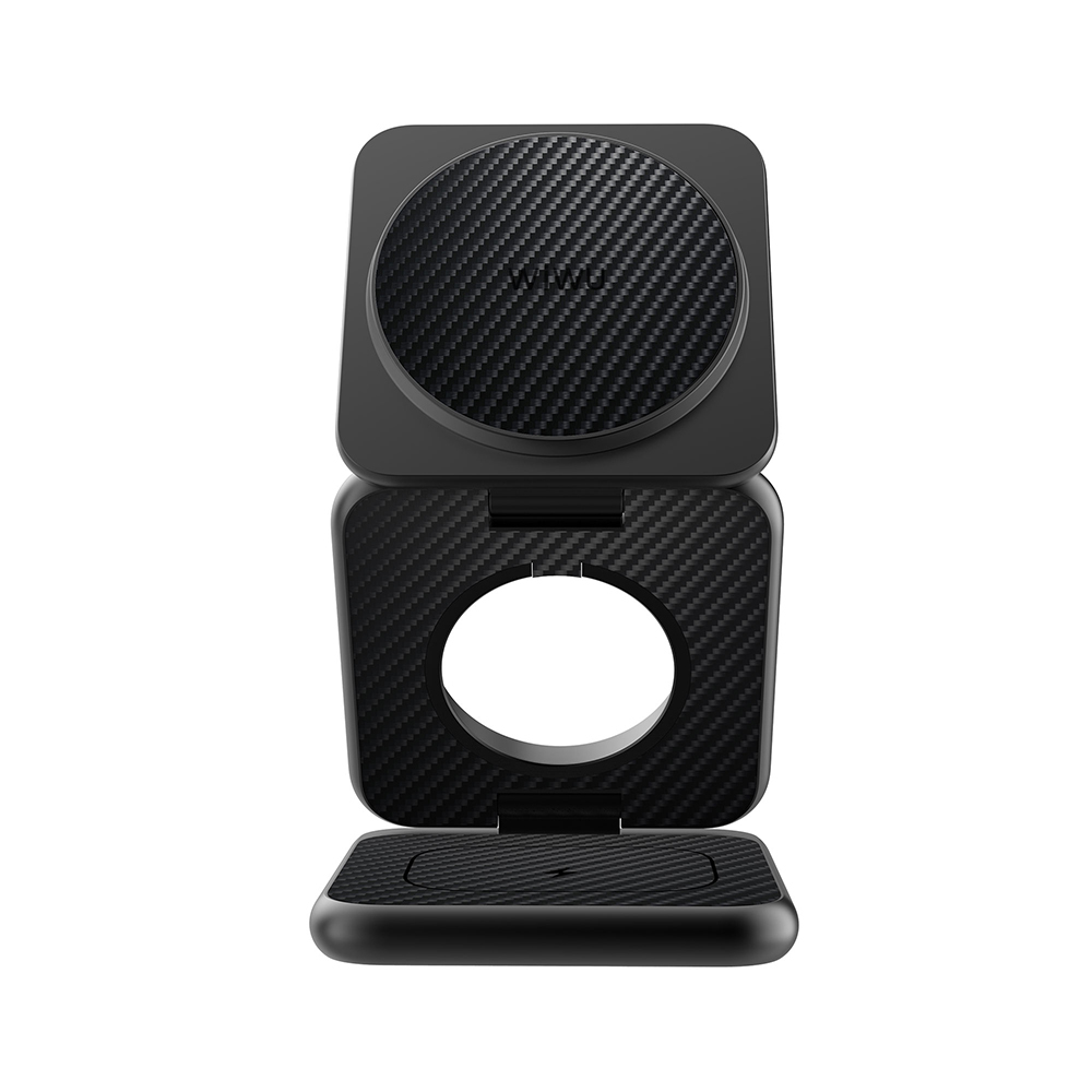 Wiwu Wi-W035 3 in 1 Magnetic Fast Charging Aramid Fiber Wireless Charging Stand 15W - 1