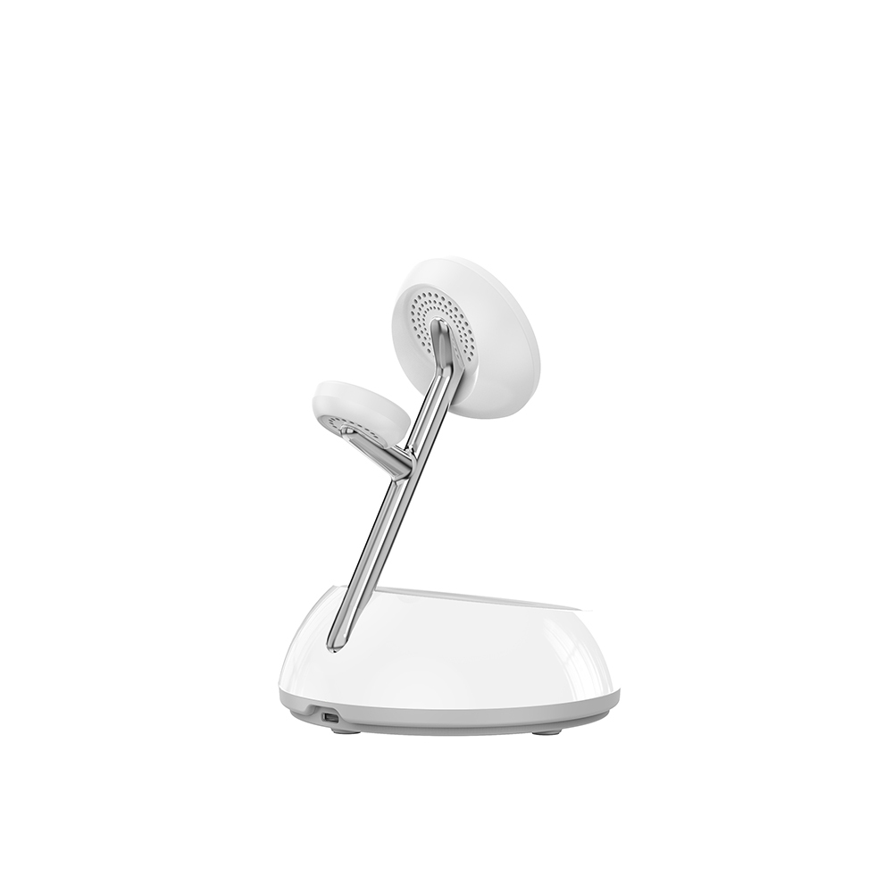Wiwu Wi-W036 Qi2 3 in 1 Magnetic Fast Charging Wireless Charger Stand with Ambient Light 15W - 6