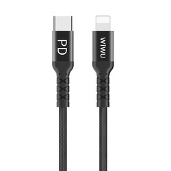 Wiwu WP101 MFI Type-c to Lightning Cable Black