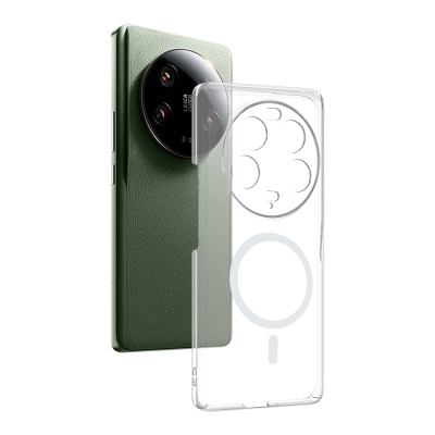 Xiaomi 13 Ultra Camera Protected M-Safe Charging Transparent Zore London Hard PC Case Şeffaf