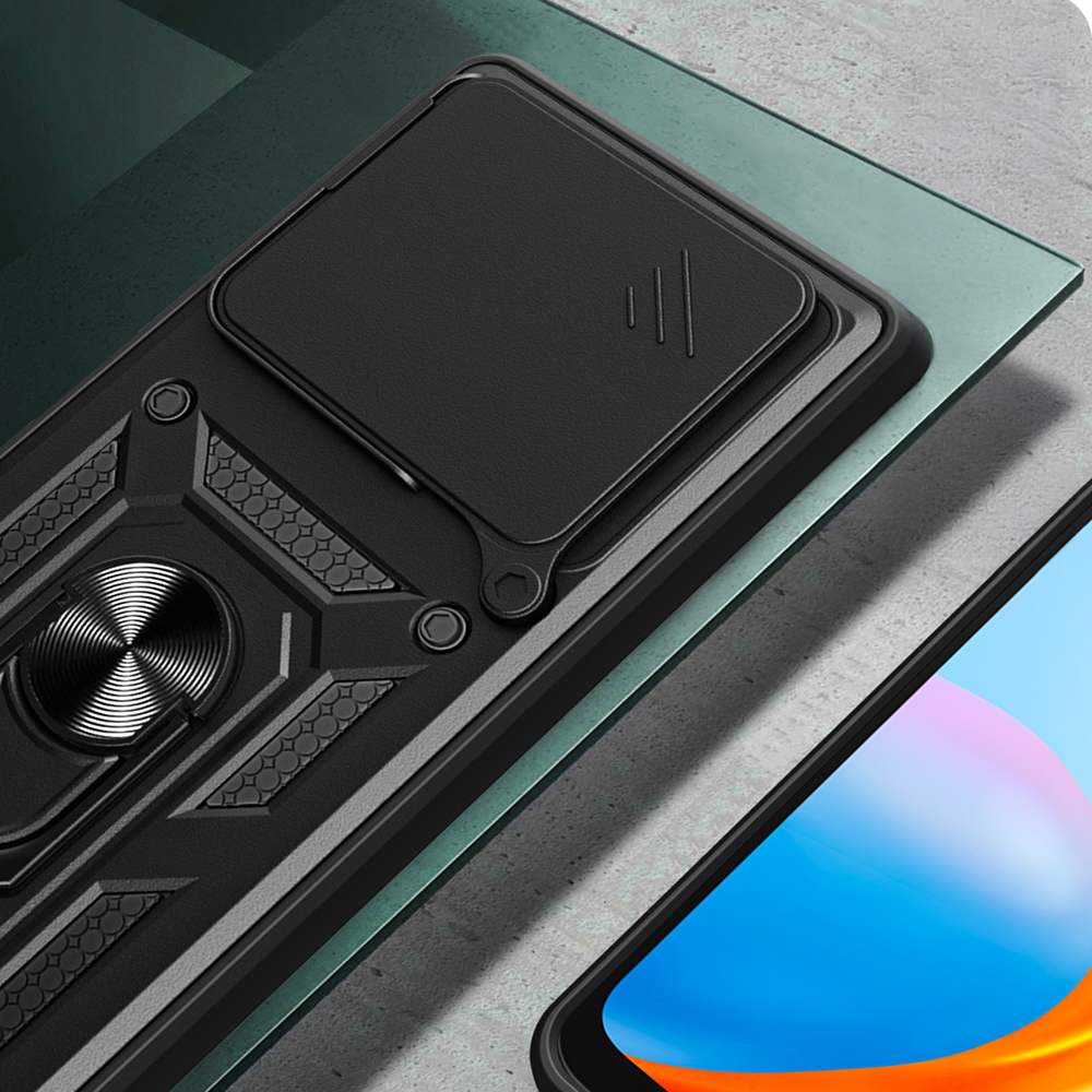 Xiaomi 14T Kılıf Magnetik Standlı Kamera Korumalı Zore Sürgülü Vega Kapak - 7