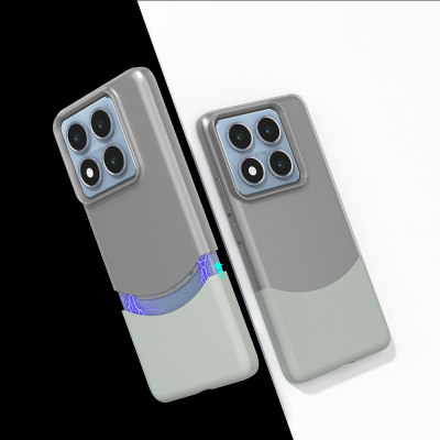 Xiaomi 14T Kılıf Mıknatıslı Zore Duble Kapak Gri