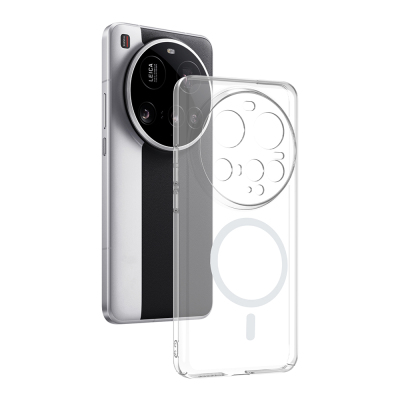 Xiaomi 15 Ultra Camera Protected M-Safe Charging Transparent Zore London Hard PC Case Şeffaf