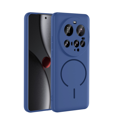 Xiaomi 15 Ultra Case Zore Meta Cover with M-safe Charging Feature Navy blue