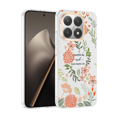 Xiaomi 15T Case with Camera Protector, Patterned Zore Clip Cover Beautiful