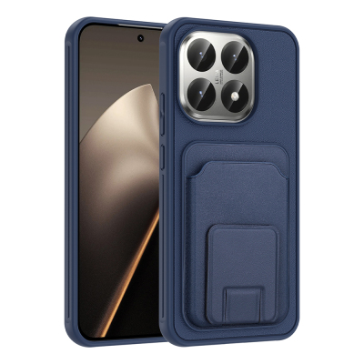 Xiaomi 15T Case with Card Holder TPU Zore Bikart Cover Navy blue
